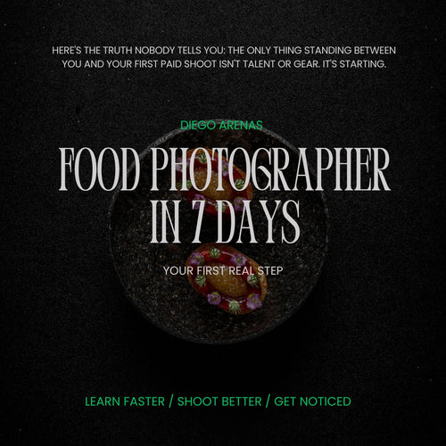 Food Photographer in 7 Days online food photography course by Diego Arenas